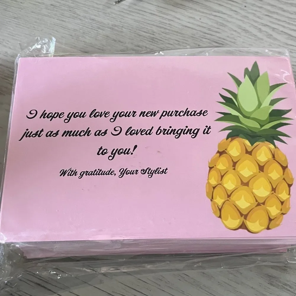 25 Pineapple Graphic Thank you cards 4x6